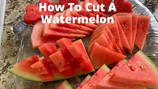 How To Cut A Watermelon Into Cubes, Triangles, Sticks, Hearts, & Sparkling Drink