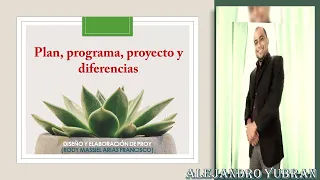 Plan, programa, proyecto y diferencias