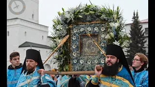 Procession with the miraculous Kazan Icon of the Mother of God. Kazan 2023.