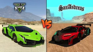 GTA SAN ANDREAS LAMBORGHINI VS GTA 5 LAMBORGHINI