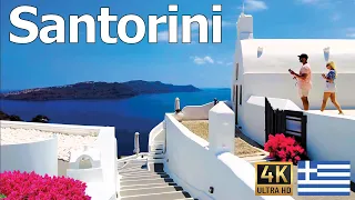 Santorini 4K - Walking Tour - Greece