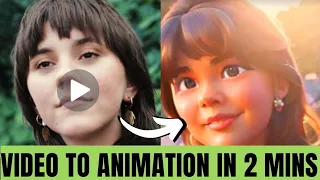 Convert Any Video into Animation using AI | Video to Animation Converter #runwayai