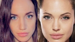 Angelina Jolie Makeup Tutorial - Transformation