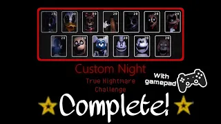 TRUE NIGHTMARE COMPLETE! 13/20 MODE (w/gamepad) || Five Nights at Treasure Island (ver: 1.1.0)