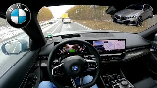 2024 BMW 520d M Sport xDrive Mild Hybrid POV Test Drive (G60)