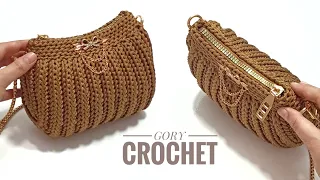 كروشيه شنطه كروس بغرزه جديده سهله وبسيطه Crochet bag/Bolso de crochet/Bolsa de crochê/Tas rajutan