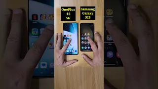Samsung Galaxy S23 Vs OnePlus 11 5G Speed Test Comparison | #shorts