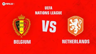 FIFA 22 - Belgium vs Netherlands - 2022 UEFA Nations League - Gameplay