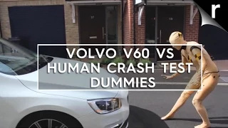 Volvo V60 vs human crash test dummies in Morphsuits