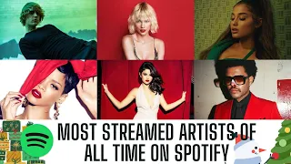 MOST STREAMED ARTISTS OF ALL TIME ON SPOTIFY (DECEMBER 21, 2021)