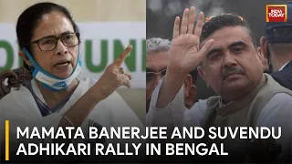 BJP vs TMC: Mamata Banerjee and Suvendu Adhikari's Key Rallies Ignite West Bengal | India Today