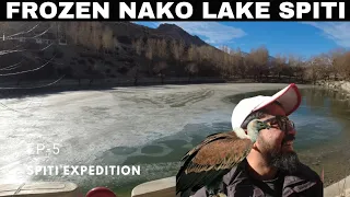 -15℃ Frozen Nako Lake | Chitkul To Nako | Reckong peo | Travel Vlog | Spiti In Winter | Nako Village