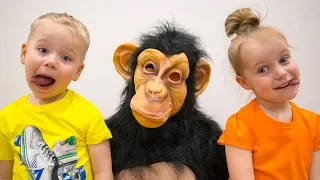 MONKEY GOES to Gaby and Alex | Monkey Funny video and More