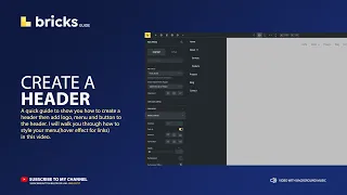 Bricks Builder - Create a Header, Add Logo, Navigation Menu & Button - Get Started