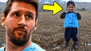 Menino Pobre Jogava Futebol com Saco de Lixo. O Messi Viu a Foto e Fez Isso