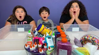 Our Baby Brother Gabe Picks Our Slime Ingredients Challenge