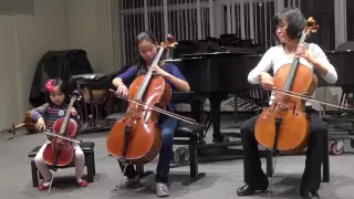 Allegro Moderato by JS Bach, Ella (5yrs old), Mia (12) and Mom