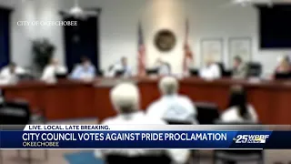 Okeechobee City Council votes against recognizing Pride Month