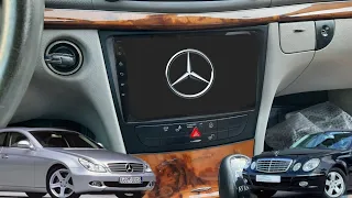 Installation mini-chaîne android UHD Avec Caméra de recul sur Mercedes-benz Class E W211/W219 CLS