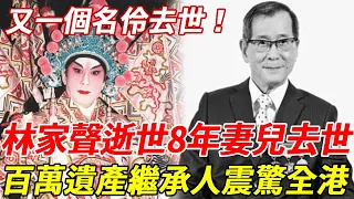 粤剧名伶林家聲逝世8年，晚年病痛纏身妻兒接連去世，百萬遺產繼承人曝光震驚眾人#林家聲#粵劇#HK娛樂台