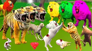 रंगीन बाघ के अध्भुत रूप और काली रात का बहरूपिया शेर | Bagh Ke Roop | Hindi Kahani-Animals Stories.