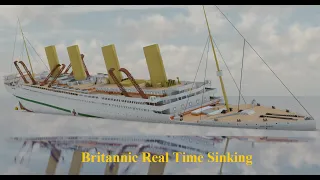 HMHS Britannic Sinking Real Time. (NO NARRATION)