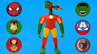 How to make Superhero Hulk mod Ironman, Siren head and Spider man, Captain America with clay