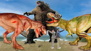 Godzilla Attacks Supermassive T-Rex | Dinosaur