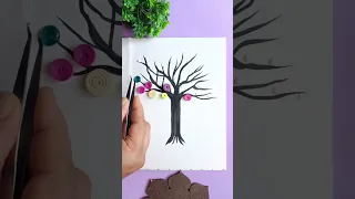 Paper Quilling Tree | Quilling Craft | Wall Art #shorts