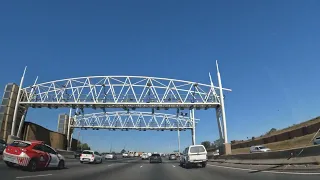 Driving on the N1 highway in Johannesburg - (Midrand to Woodmead), Gauteng, South Africa