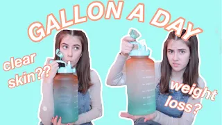 drinking a GALLON of WATER every day for a WEEK...this is what happened