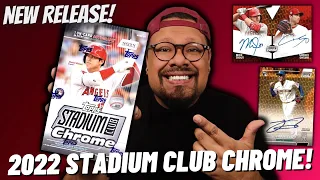 NEW RELEASE: 2022 Topps Stadium Club Chrome Baseball Hobby Box! 1 GUARANTEED AUTO PER BOX!