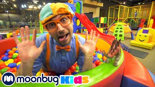 Blippi Visits a Playground | @Blippi | Moonbug Literacy