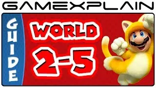 Super Mario 3D World - World 2-5  Green Stars & Stamp Locations Guide & Walkthrough