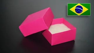 Origami: Caixa de Jóias - Instruções em Português PT BR