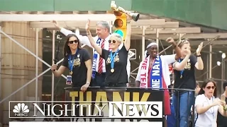 U.S. Women’s World Cup Champions Celebrated With Ticker Tape Parade | NBC Nightly News