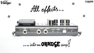 Valeton GP-100 Patch 1.8 | ALL 65 Effects Pedalboard into Orange Tube Amp | RAW Tone Demo, NO TALK