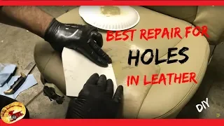 BEST Method to REPAIR a HOLE in LEATHER or VINYL Seats