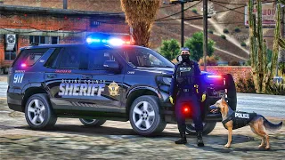 Playing GTA 5 As A POLICE OFFICER Sheriff Monday K9 Patrol| GTA 5 Lspdfr Mod| #lspdfr
