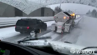 Avoid passing plows during snow removal operations