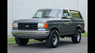 4K Review 1987 Ford Bronco Manual Transmission Virtual Test-Drive & Walk-around