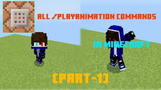 All /playanimation Commands in Minecraft bedrock [Part-1]