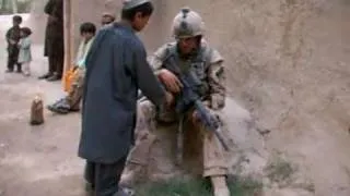 Canadian Soldiers Meet Afghan Children on Patrol