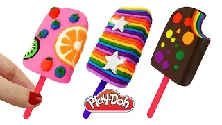 DIY How to Make Play Doh Ice Cream Popsicles