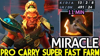 MIRACLE [Troll Warlord] Super Fast Farm 11 Min Battle Fury Dota 2