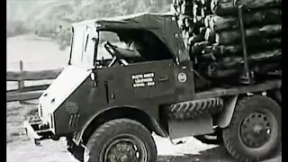 Black and white advertising film "Mercedes-Benz Unimog in forestry operation" from 1953
