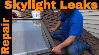 REPAIRING SKYLIGHT LEAKS - Easy permanent leak repair on Velux Skylights - Silicone Patch