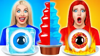 Caliente vs Frío & Comida Roja vs Azul Desafío por Multi DO Challenge