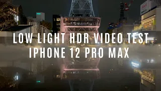 iPhone 12 Pro Max / 4K Low Light HDR Test / 10bit HDR Workflow Test in Lumafusion 2.4 /Nagoya Japan