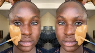 BOMB 💣 😳 NIGERIAN BRIDAL MAKEUP AND GELE TRANSFORMATION TUTORIAL